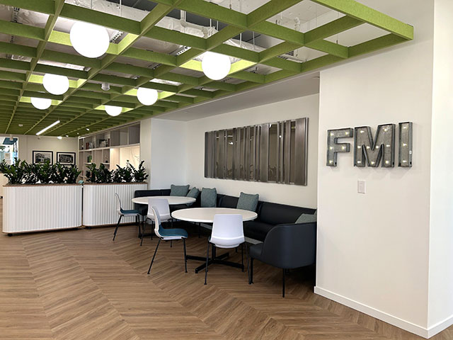FMI cafe and collaboration room.