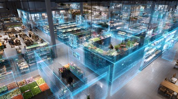 Futuristic grocery store