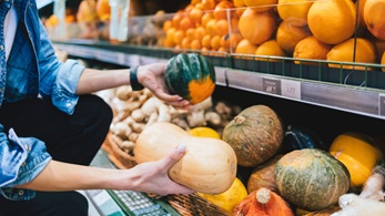 Woman holding squash