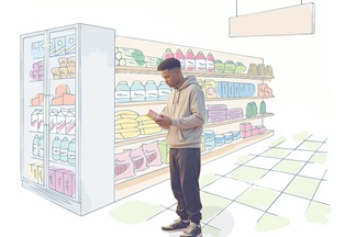 Man in grocery store.