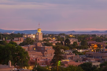 Santa Fe at night