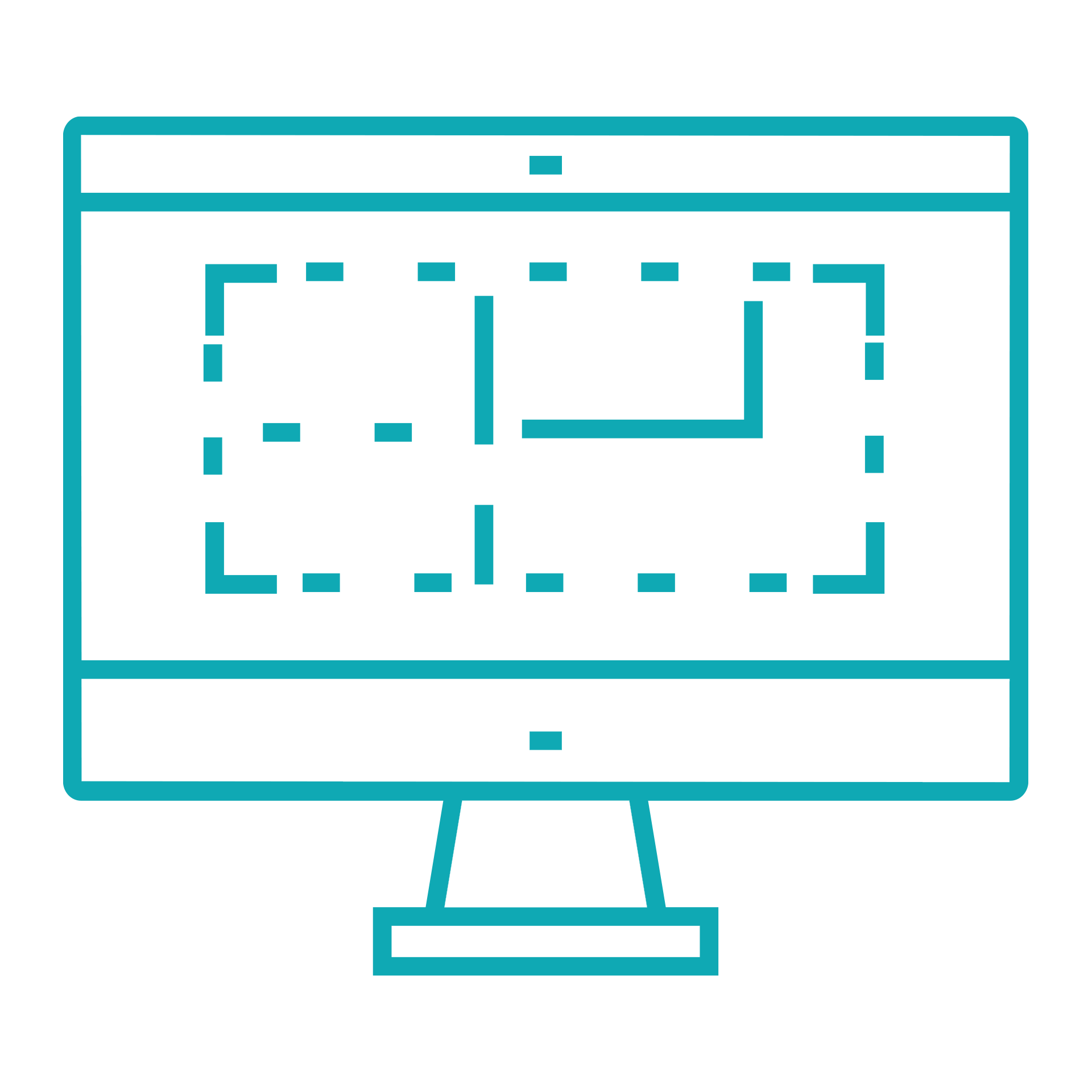 ESD Computer Icon Aqua