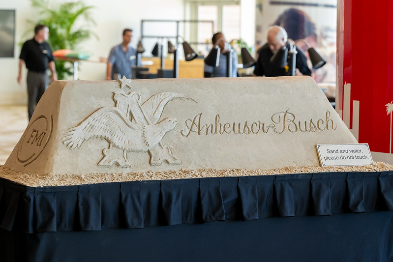 Anheuser-Busch sponsored sand sculpture at the FMI Midwinter Conference