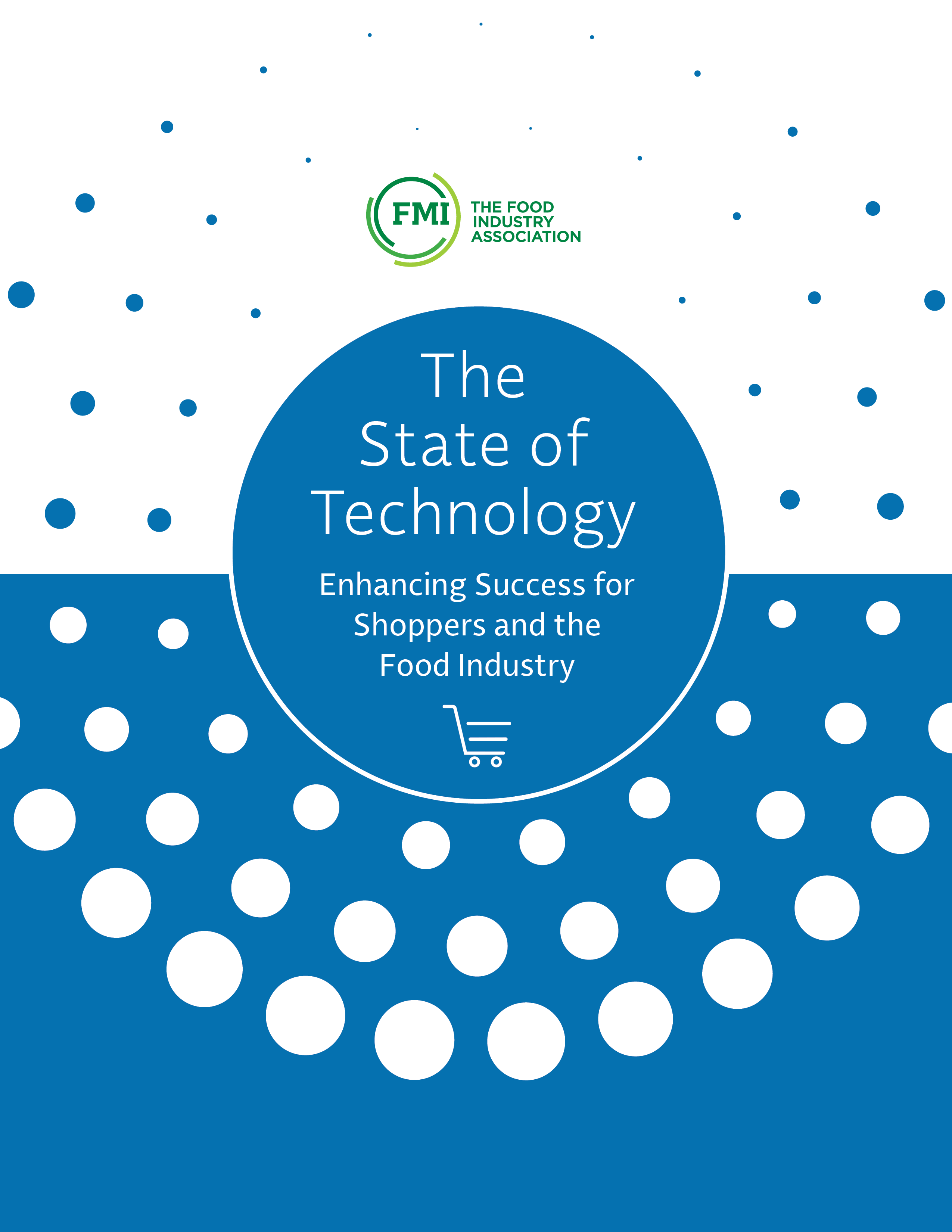 Blue and white report cover for The State of Technology 2025.