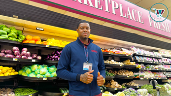Tahjae in produce aisle