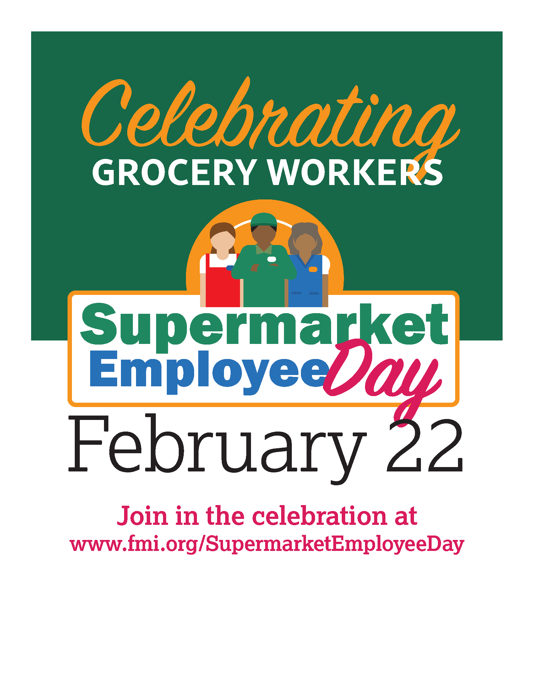 Supermarket Employee Day Break Room Poster Letter Size